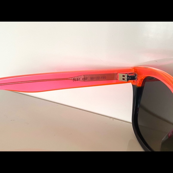 Saint Laurent Rectangle Sunglasses Neon - Unisex main image 4